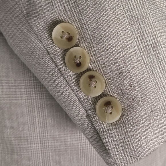 Banana Republic Linen Blend Glen Check 2-Piece Suit 36S - Pants W30xL26 - Picture 7 of 16